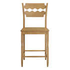 Modway Jax Oak Wood Counter Stool With Wavy Razor Back - Weathered Oak-7
