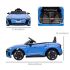 Aosom 12V Audi RS e-tron GT Kids Electric Ride-On Car with Remote Control - Blue-Slow start mechanism for safety protection for children 