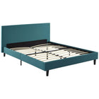 Modway Anya Fabric Full Bed - Teal-Platform Bed Frame With Headboard