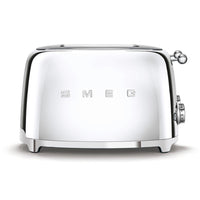 SMEG 4x4 4-Slice Toaster - Stainless Steel-6 different toasting levels for best results; defrost function; reheat function; bagel function to toast only one side of the slice
