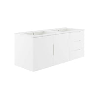 Modway Vitality 48" Double Sink Bathroom Vanity - White-Modern Bathroom Vanity