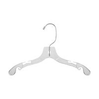 Eddie's Children's 12" Plastic Top Hangers - Clear - 100 Pack-Children's Plastic Top Hangers