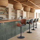 Zuo Meyane Barstool - Brown-Assembly required