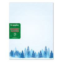 Geographics Winter Trees Letterhead - 8.5" W x 11" H - 70 Pack-Compatible with ink-jet printers