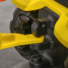 Aosom Kids Pedal Ride-On Excavator with Back Trailer, Shovel and Rake - Yellow-Colour: Yellow and Black 