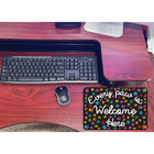 Ashley Productions Smart Poly Computer Mouse Pad - Every Paw is Welcome Here - 6 Pack-Pack of 6 Non-Slip, Fabric Mouse Pads