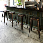 Flash Furniture 30" High Backless Distressed Copper Metal Indoor-Outdoor Barstool-Stacks up to 10 Chairs High