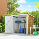 Outsunny 5' x 3' Metal Storage Shed - Yellow-Constructed from galvanized steel for exceptional durability
