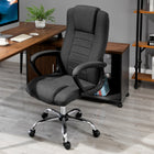 Vinsetto High Back Adjustable Office Chair with Wheels-Curved high-back and padded armrests for support and comfort