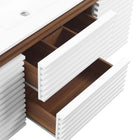 Modway Render 48" Wall-Mount Bathroom Vanity - White/Walnut/White-9