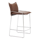 Zuo Pola Counter Stool - Brown-Armrest support