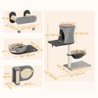 PawHut 4-Piece Cat Wall Shelf Set-Robust sisal scratching posts meet instincts, protecting your furniture 