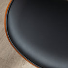 Vinsetto Low Back Armless Office Task Chair with Curved Seat - Black-Five wheels allow you to move around quickly