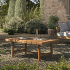 Modway Eleni 41" Outdoor Teak Wood Coffee Table - Natural-Slatted Top