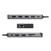 ALOGIC DV3 Universal Triple Display Docking Station-More Displays _ Less Toggling. The DV3 USB-C dock for laptop or desktop computers supports full HD displays (@60Hz)* on up to 3 monitors at once. With all that screen space, you can have the perfect setup for multitasking all your documents, spreadsheets, research tabs, emails, chats - and still fit in a cheeky Instagram window.