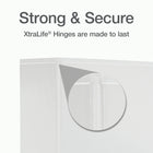 Cardinal XtraLife ClearVue Locking D-Ring Binder, White, 4”-White