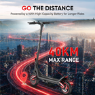 Gyrocopters Flash 6.0 MAX Electric Scooter for Adults & Teen - Speed 32 kmph - Range 40 km - Peak Motor 500W - 9" Tire - APP - Black-The 500W peak power motor provides rapid acceleration and the torque needed to climb 20% inclines with ease