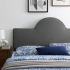 Modway Dawn Performance Velvet Twin Headboard - Charcoal-5 Mounting Positions