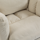 HOMCOM Ergonomic Reclining Office Chair with Snow Flannel Fabric - Cream White-Colour: Cream White