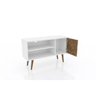 Manhattan Comfort Liberty 42.52" TV Stand, White and Rustic Brown (212BMC69)-Recommended for a 32" -46" TV.