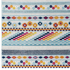 Modway Reflect Cadhla Vintage Abstract Geometric Lattice Indoor/Outdoor Area Rug - 5 ft W x 8 ft L - Multicolored-High Density / Machine-Woven