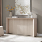 Hudson&Canal Piedmont 56"W Console Table - Alder White-Finished in wood-look alder white