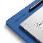reMarkable Mosaic Weave Book Folio for Paper Pro Tablets - Cobalt-Thanks to sensors inside Book Folio, taking notes on reMarkable Paper Pro is as easy as opening up the front cover