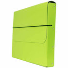 JAM Paper Thick Portfolio File Carrying Case with Elastic Band - 10 x 1 1/4 x 13 1/4 - Lime Green-Size: 10" x 1.25" x 13.25"