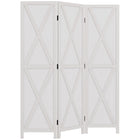 HOMCOM 3 Panel Freestanding Room Divider for Bedroom Office - White-Great for creating a personal space or dividing up large rooms
