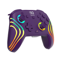 Turtle Beach Afterglow Wave Wireless RGB Gaming Controller for Nintendo Switch 2 - Purple-Eight RGB zones with four pre-set modes for dynamic lighting combinations 