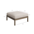 Modway Eleni 2-Piece Outdoor Teak Wood Armchair and Ottoman Set - Weathered Grey Pebble-Teak Wood Frames