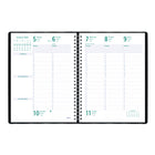Blueline 2026 Timanager 13-Month 5-Day Weekly/Monthly Planner - 10-1/4" x 7-5/8" - Black - English-Twin-wire binding with black soft Castillan vinyl jacket