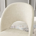 Modway Rouse Upholstered Fabric Dining Side Chair - Black/Beige-Mid-Century Modern Design