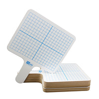 Flipside Products Two-Sided (3/8" Graph/Blank) Rectangular Dry Erase Graphing Paddles, Class Pack of 12-Ideal for quick response lessons and games