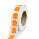JAM Paper Standard Label Rolls - Ribbon Shaped - 1 5/8 x 2 - Neon Orange - 125 Labels/Roll-Colour: Neon Orange | Make your mail stand out with colourful shipping address labels.