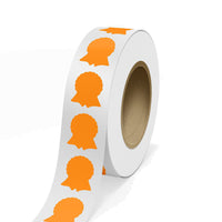 JAM Paper Standard Label Rolls - Ribbon Shaped - 1 5/8 x 2 - Neon Orange - 125 Labels/Roll-Colour: Neon Orange | Make your mail stand out with colourful shipping address labels.