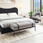 Zuo Padd Bench - Grey-Furniture Colour: Grey