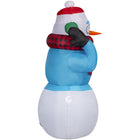 GEMMY Airblown Inflatable Christmas Animated Shivering Super Chill Snowman - 72"-Lights up with energy-efficient LED light