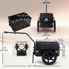 Aosom Multi-Functional Bike Trailer with 16" Wheels-Equipped with 2 wheels for improved hauling and load capacity 
