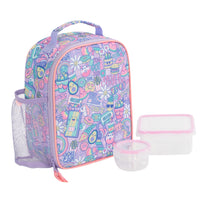 Jump Lunch Bag with 2 Containers - Purple-100 ml and 540 ml snack containers included