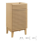 Modway Render 18" Bathroom Vanity Cabinet - Oak-Adustable Storage Shelf
