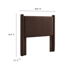 Modway Rael Performance Velvet Twin Headboard - Chocolate Brown-6