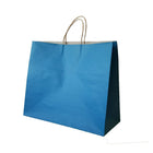 Wamaco Colour Kraft Shopper Bags - 16" x 6" x 13" - Blue - 100 Pack-Kraft colour shoppers