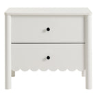 Modway Emmeline Scalloped 2-Drawer Nightstand - White-6