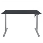 Ezywork 60" Electric Height Adjustable Standing Desk - Grey Frame / Black Table Top-Desktop Size: 59.2"W x 29.5"D (150cm x 75cm)