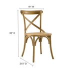 Modway Gear Dining Side Chair - Natural-Elm Wood Construction