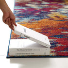 Modway Entourage Foliage Contemporary Modern Abstract Area Rug - 5 ft W x 8 ft L - Blue Orange Yellow Red-100% Frise Polypropylene