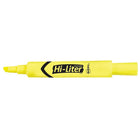 Avery Hi-Liter Chisel Tip Tank-Style Highlighters - Yellow - 12 Pack-Improved formula allows you to leave the cap off for up to one week and still highlight