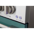 Kucht 48" KNG Series Pro Style Propane Gas Range - Stainless Steel/Green-Sealed burners make the range easy to clean