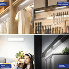 Bell+Howell Rechargeable LED Motion Activated Under Cabinet Lights - 2 Pack-Easy Installation: Peel-and-stick adhesive allows for quick setup without tools or drilling. Magnetic mounts are included for added flexibility.